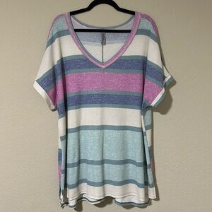 Honeyme Curvy waffle material shirt